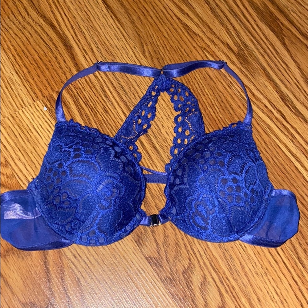 Dark blue push up bra.